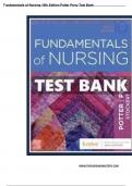  Fundamentals of Nursing 10th Edition Test Bank: Potter Perry Chapter 1-50: Latest Version: 100% Verified Questions & Answers
