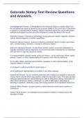 Colorado Notary Test Review Questions and Answers&period;