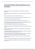 Colorado Notary Exam Questions and Answers&period;
