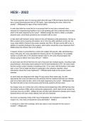 HESI - 2022 graded A&plus;