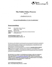 The Public Policy Process Part 2- Hill