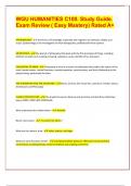 WGU HUMANITIES C100&period; Study Guide&period; Exam Review &lpar; Easy Mastery&rpar; Rated A&plus; 2024