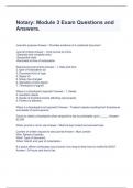  Notary&colon; Module 3 Exam Questions and Answers&period;