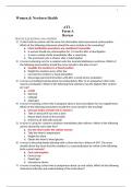 Women & Newborn Health  ATI &ndash;Form A Review