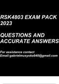 RSK4803 Exam pack 2023
