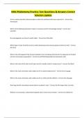 NHA Phlebotomy Practice Test Questions & Answers Correct  Solution Update