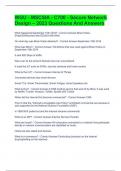 WGU - MSCSIA - C700 - Secure Network Design &ndash; 2023 Questions And Answers