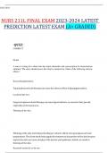 NURS 211L FINAL EXAM 2023-2024 LATEST PREDICTION LATEST EXAM (A+ GRADED)
