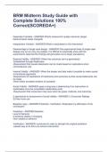 BRM Midterm Study Guide with Complete Solutions 100% Correct(SCOREDA+)