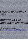 LPL4802 Exam pack 2023
