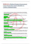 NURS 211L Medical Surgical Assessment Latest Exam 2023-2024 GRADED A+ (100% GUARANTEED)
