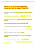 WGU - C783 Project Management&comma; Questions and answers&comma; VERIFIED 2024