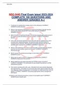 NSG 6440 Final Exam latest 2023-2024 COMPLETE 100 QUESTIONS AND ANSWER (GRADED A+)