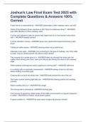 Joshua law Unit Exam bundle  Questions and Answers  100&percnt;  Verified