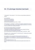 Test Bank For Lehninger Principles of Biochemistry 13th Edition By David L&period; Nelson&semi; Michael M&period; Cox Questions & Solutions &lpar;A&plus; GRADED&rpar;