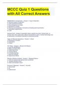 MCCC Quiz 1 Questions with All Correct Answers 
