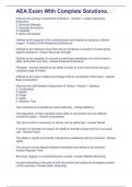 AEA Exam With Complete Solutions&period;