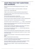 ADAP PRACTICE TEST QUEATIONA AND ANSWERS&period;