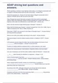 ADAP driving test questions and answers&period;