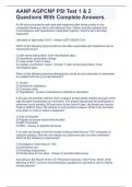 AANP AGPCNP PSI Test 1 & 2 Questions With Complete Answers&period;
