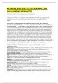 NR 360&sol;NR360 INFORMATION SYSTEMS IN HEALTH CARE QUIZ 2 SUMMER FALL