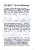 Leifer Ch 6&comma; 7&comma; 8 Maternity & Pediatrics graded A&plus;