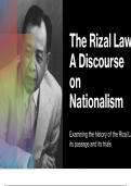 Advance study of The Rizal Law