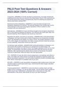 PALS Post Test Questions & Answers 2023-2024 &lpar;100&percnt; Correct&rpar;