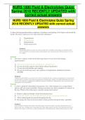 NURS 1800 Fluid & Electrolytes Quizz Spring 2018 RECENTLY UPDATED with correct actual answers