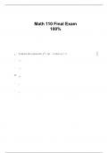 Exam (elaborations) MATH 110, Very Latest OCT2023