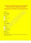 COLLEGE ALGEBRA PART 1&comma;b FULL PAPER 10 QUESTIONS A