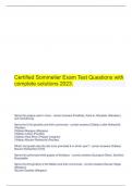  Certified Sommelier Exam Test Questions with complete solutions 2023.