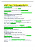 CCRP Exam With Complete Solution