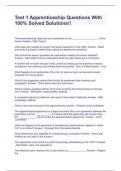 Test 1 Apprenticeship Questions With 100&percnt; Solved Solutions&excl;&excl;