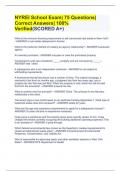 NYREI School Exam&vert; 75 Questions&vert; Correct Answers&vert; 100&percnt; Verified&lpar;SCORED A&plus;&rpar;