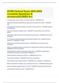 NYREI School Exam 2023-2024 Complete Questions & Answers&lpar;SCORED A&plus;&rpar;