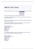 CMN 571 Unit 1 Exam with complete solutions