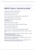 CMN 571 Exam 3- Vaccines for adults Questions and Answers