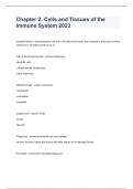 Chapter 2&colon; Cells and Tissues of the Immune System Questions and Updated Answers 2023