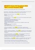 MPOETC Exam &num;18 Questions With 100&percnt; Correct Answers 2023