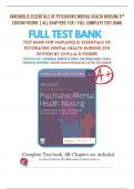 Varcarolis Essentials of Psychiatric Mental Health Nursing 5th Edition Fosbre TEST BANK Q& EXPLAINED ANSWERS (RATED A+) | VERSION 2023
