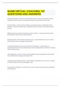 NASM VIRTUAL COACHING &vert;147 QUESTIONS AND ANSWERS