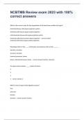 NCBTMB Review exam 2023 with 100&percnt; correct answers