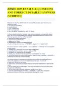 bundle for ABMDI-D ACTUAL EXAM QUESTIONS WITH ANSWERS