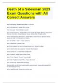 Death of a Salesman 2023 Exam Questions with All Correct Answers 