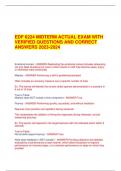  EDF 6224 MIDTERM ACTUAL EXAM WITH VERIFIED QUESTIONS AND CORRECT ANSWERS 2023-2024