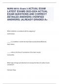 Exam (elaborations) Exam 1 Nur. 114 ACTUAL EXAM LATEST EXAMS 2023-2024 ACTUAL EXAM QUESTIONS AND CORRECT DETAILED ANSWERS (VERIFIED ANSWERS) |ALREADY GRADED A+  2 Exam (elaborations) NURS 6015: Exam 3 ACTUAL EXAM LATEST EXAMS 2023-2024 ACTUAL EXAM QUESTIO