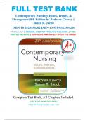 Test Bank For Contemporary Nursing: Issues, Trends, & Management 8th Edition by Barbara Cherry; Susan R. Jacob 9780323554206 Chapter 1-28 Complete Guide .