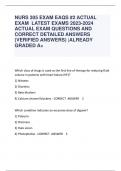 NURS 305 EXAM EAQS #2 ACTUAL  EXAM LATEST EXAMS 2023-2024  ACTUAL EXAM QUESTIONS AND  CORRECT DETAILED ANSWERS  (VERIFIED ANSWERS) |ALREADY  GRADED A+