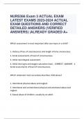 NURS366 Exam 3 ACTUAL EXAM  LATEST EXAMS 2023-2024 ACTUAL EXAM QUESTIONS AND CORRECT DETAILED ANSWERS (VERIFIED ANSWERS) |ALREADY GRADED A+   